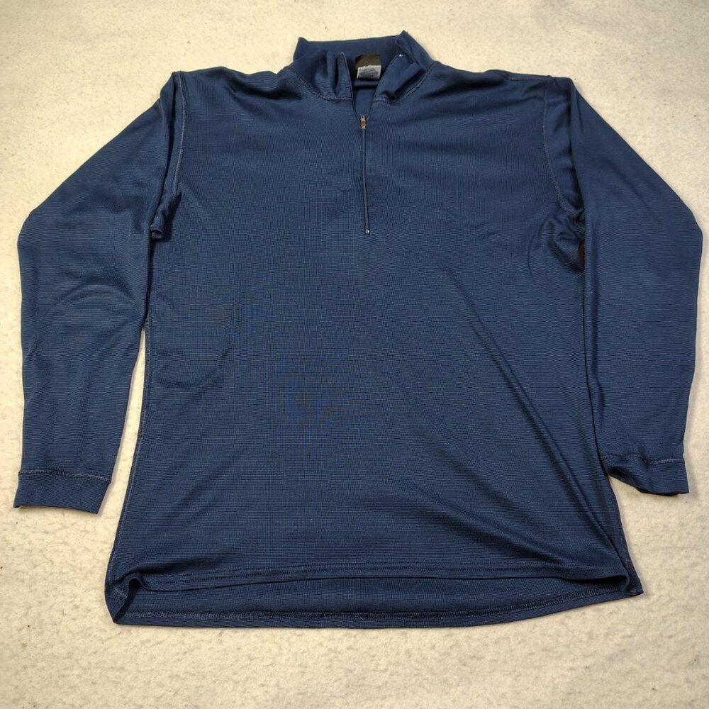 VINTAGE Patagonia Capilene 1/4 Zip Mens Large Navy Lightweight Expedition 1988‎